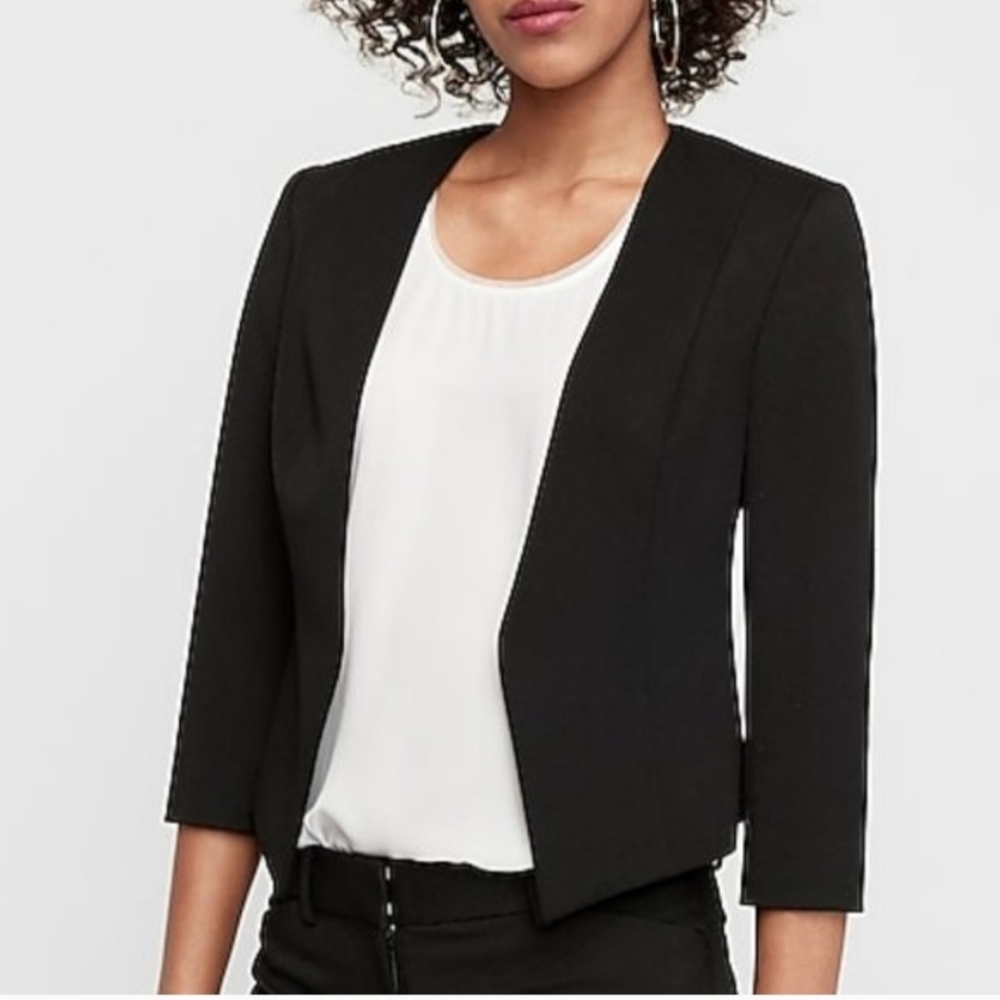 Express Women's Black Open-Front Blazer